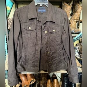 Jones New York Dark Chocolate Jean Jacket size M